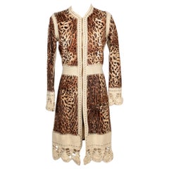 Dior Kid Goat Fur Coat Printed in Brown and Beige Tones, 2005