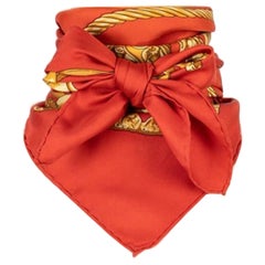 Vintage Hermès Silk Foulard Scarf "The Gold Horseriders"