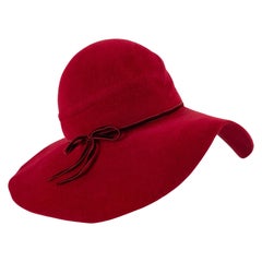 Used Marie Mercié Red Felt Hat