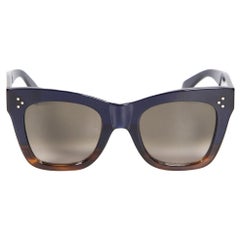 Céline - Marta - Lunettes de soleil oversized Cat Eye - Bleu