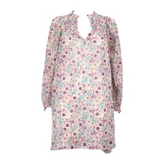 Isabel Marant Floral Print Puff Sleeves Dress Size S