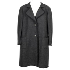 Used Chanel Grey Wool Coat, 2015