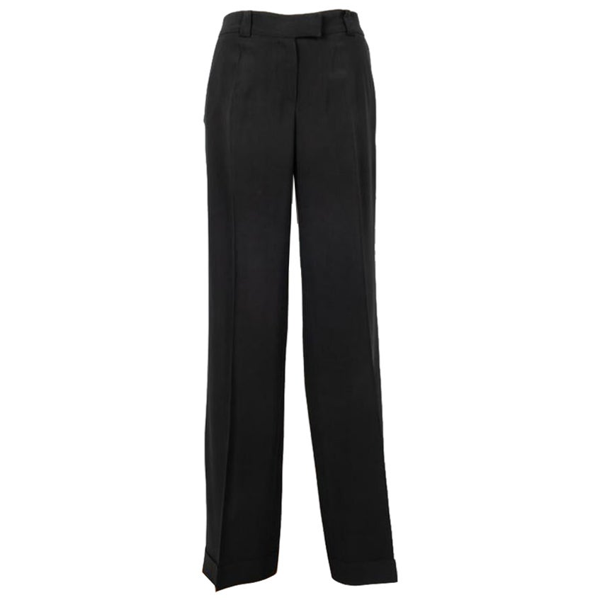 Dior Black Viscose Pants, 2006 For Sale