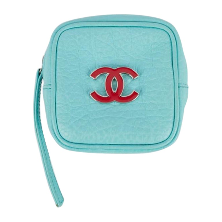 Chanel Blaue Leder-Mini-Handtasche, 2003/2004 im Angebot