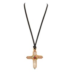Retro Chanel Collier Cross Necklace, 1993