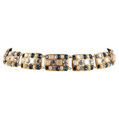 Chanel Jewelry Belt with Rhinestones and Costume Pearly Cabochons, 2006