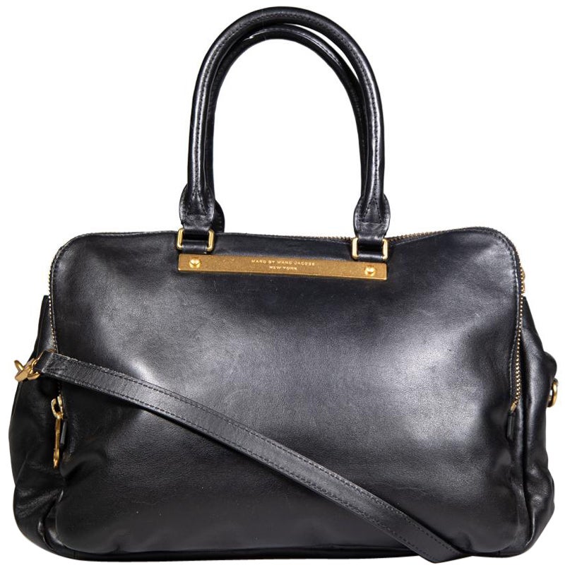 Marc Jacobs Marc By Marc Jacobs Black Leather Medium Handbag For Sale