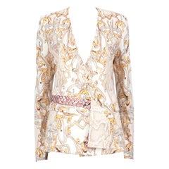 Used Roberto Cavalli Just Cavalli Snakeskin Printed Blazer Size L