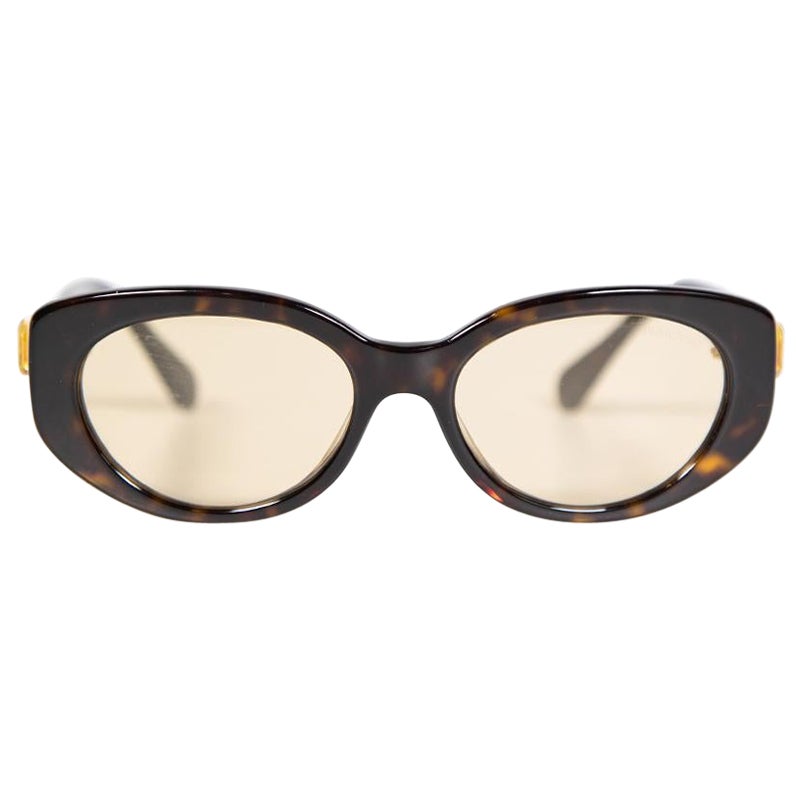 Swarovski Dark Havana SK 6002 Oval Sunglasses For Sale