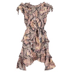 Isabel Marant Floral Pattern Eyelet Detail Dress Size S