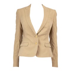 Dolce & Gabbana Beige Single Breasted Tailored Blazer Jacket Size S