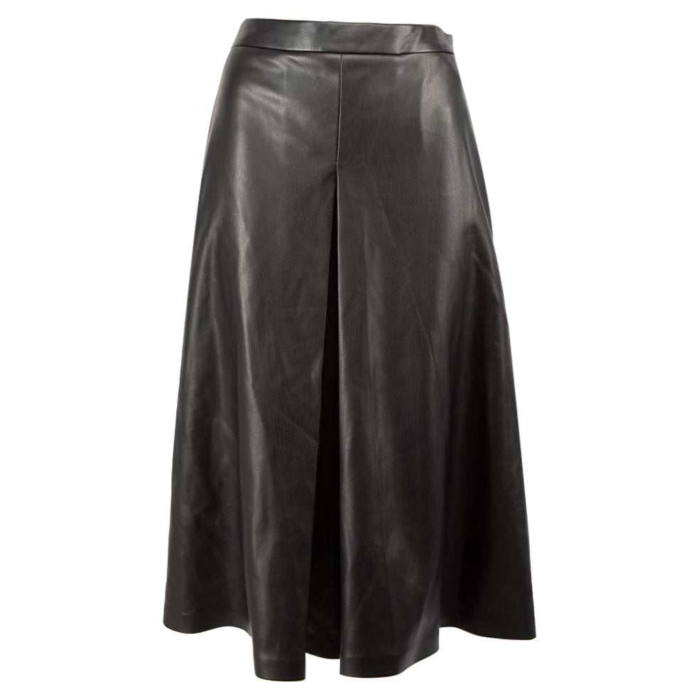 Maison Margiela Black Faux Leather Long Shorts Size M For Sale