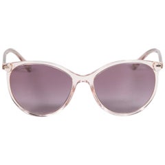 Used Chanel Purple Round Frame Logo Pantos Sunglasses