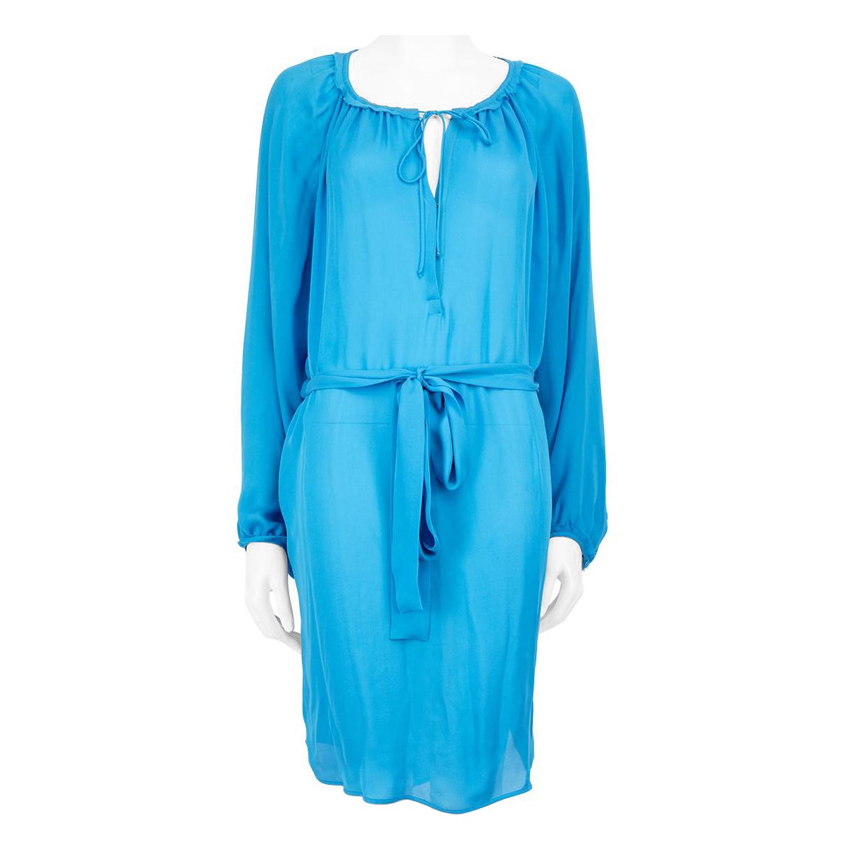 Emilio Pucci Blue Belted Mini Dress Size XL For Sale