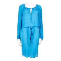Used Emilio Pucci Blue Belted Mini Dress Size XL