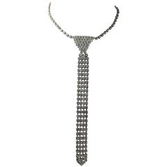 50s Rhinestone Necktie Necklace