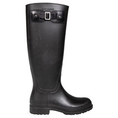 Saint Laurent Black Wellington Rain Boots Size IT 36