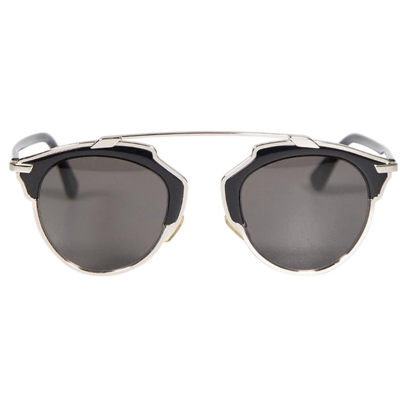 Dior Black So Real Sideral 2 Mirrored Sunglasses For Sale