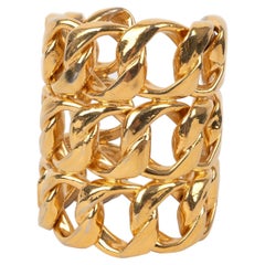Chanel Golden Metal Chain Cuff Bracelet, 2003