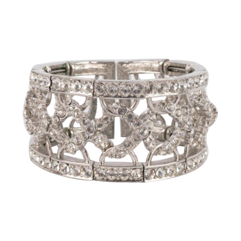 Dior Silvery Metal Articulated Bracelet For Sale
