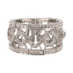 Dior Silvery Metal Articulated Bracelet