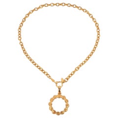 Used Chanel Magnifying Glass Necklace, 1980s