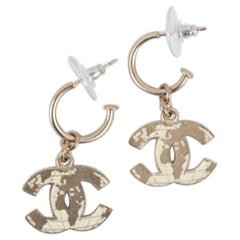 Chanel Golden Metal CC Earrings, 2013