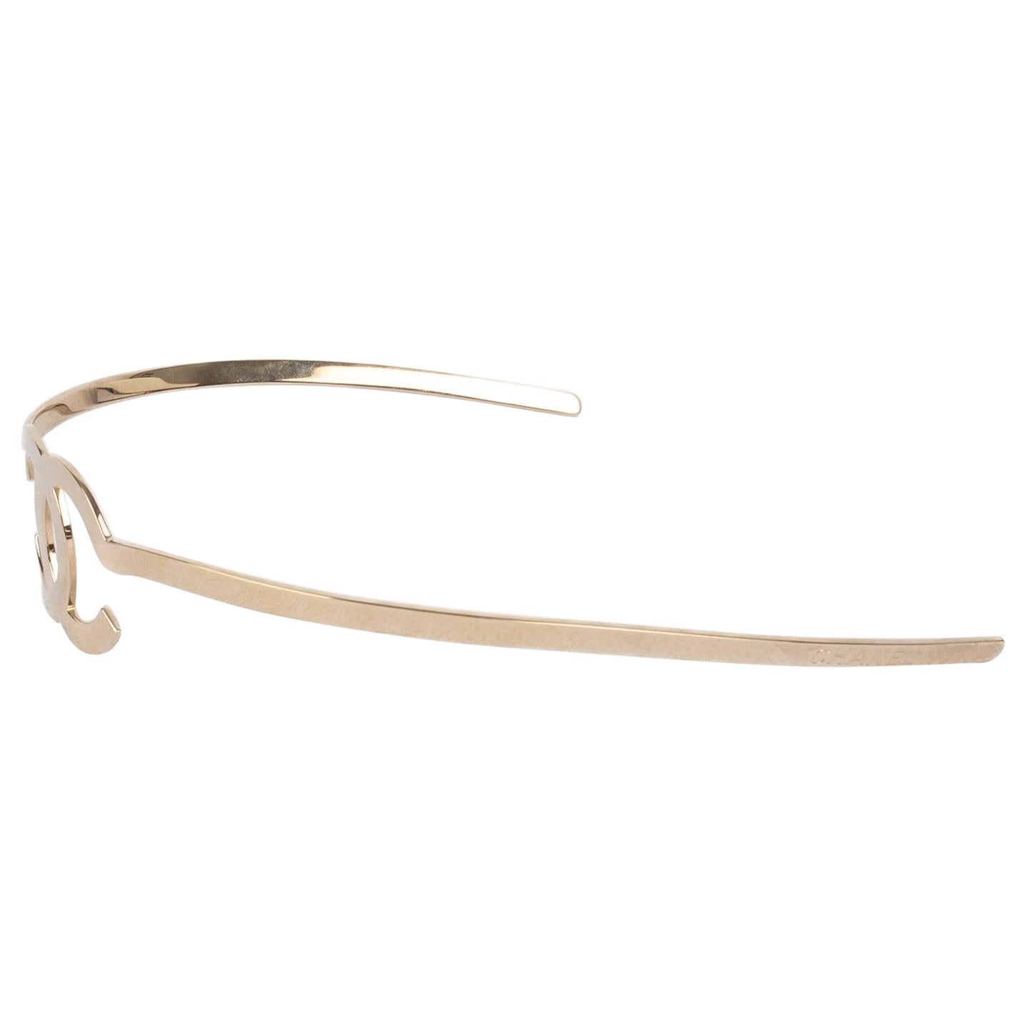 Chanel Very Light Golden Metal Tiara / Head Jewelry, 2021 For Sale