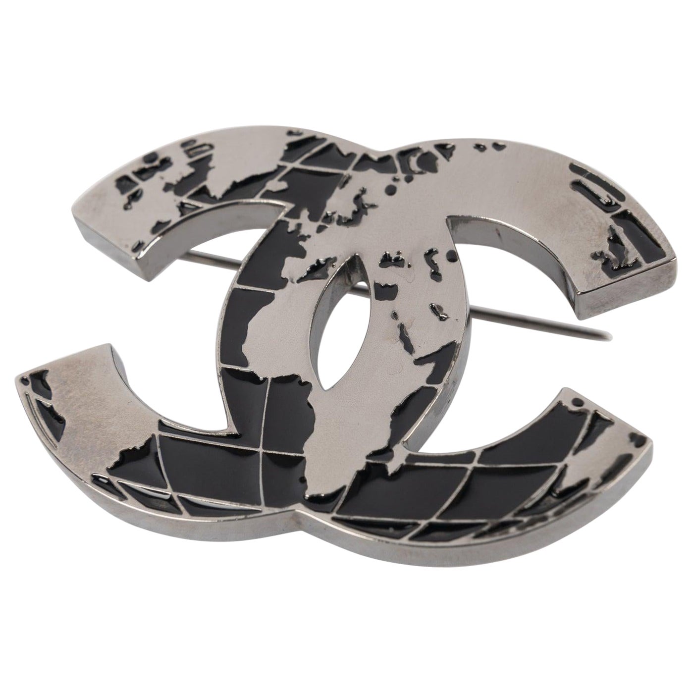 Chanel World Map CC Brooch, 2013 For Sale