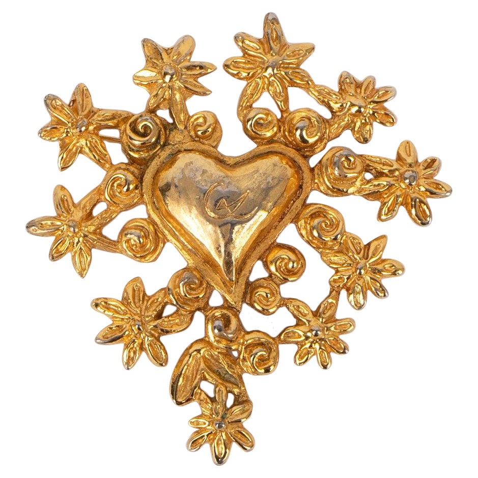 Christian Lacroix Heart Brooch, 1993 For Sale