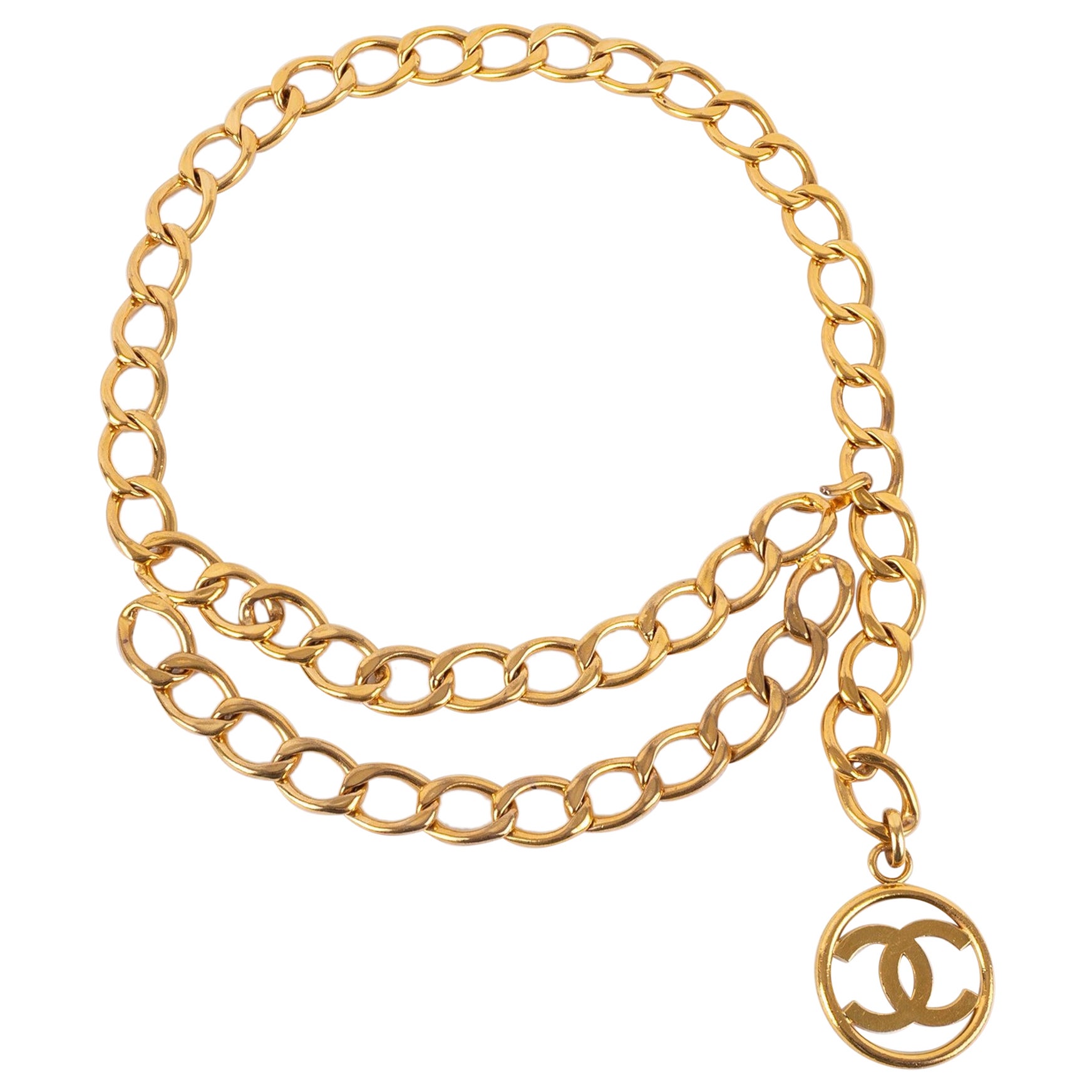 Chanel Goldener Metallgürtel aus Metall, 2009 im Angebot