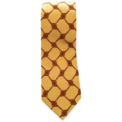 Valentino yellow silk Tie 3