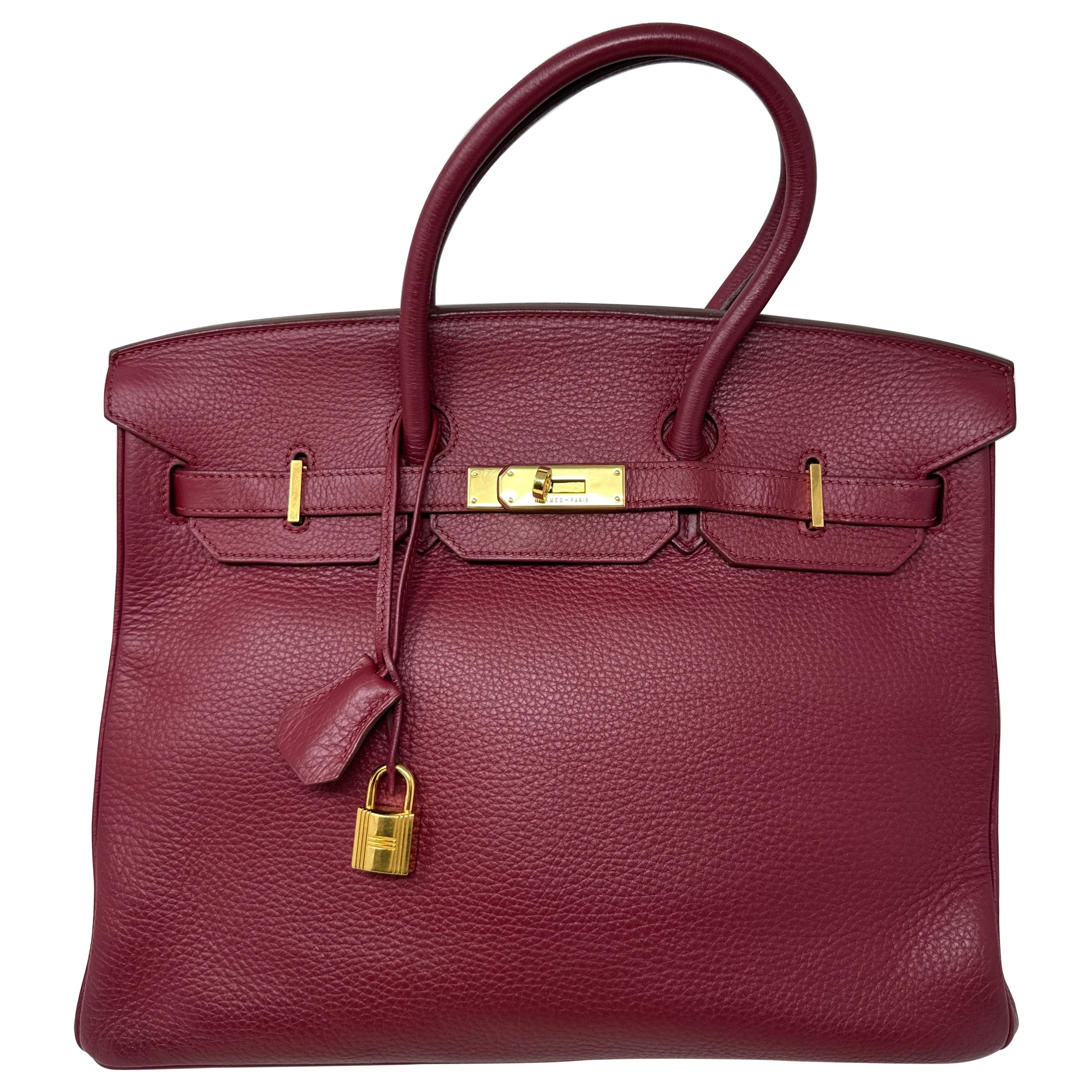 Hermes Rouge Birkin 35 Bag  For Sale