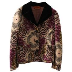 Missoni Woool and velvet collar Jacket. Awesome Pattern. S. 38 1