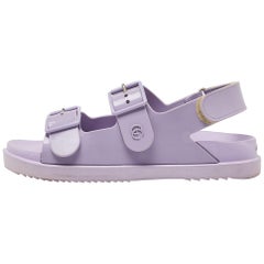Used Gucci Purple Jelly Slingback Buckle Sandals Size 40