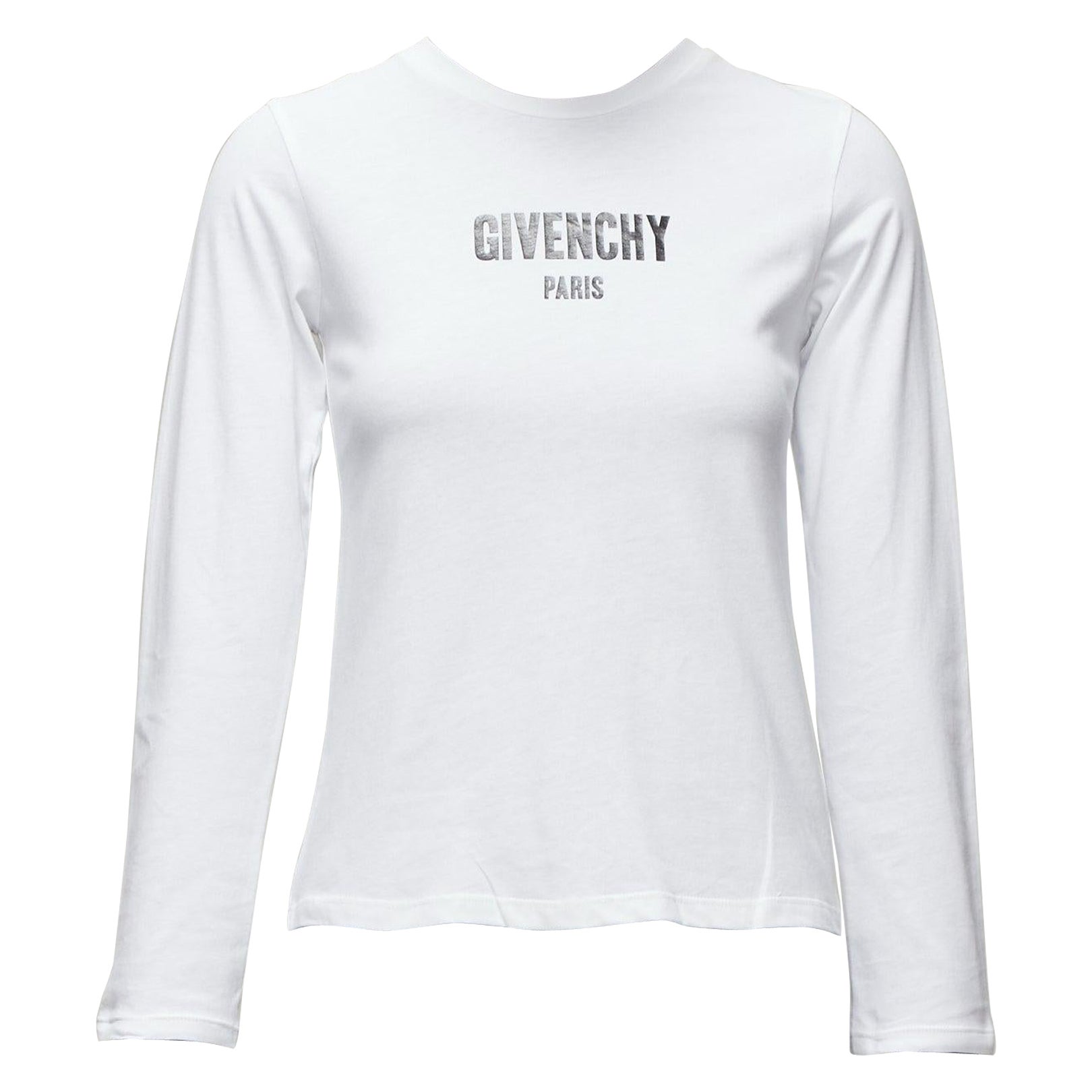 GIVENCHY KIDS logo print 3/4 sleeves cropped tshirt 12Y For Sale