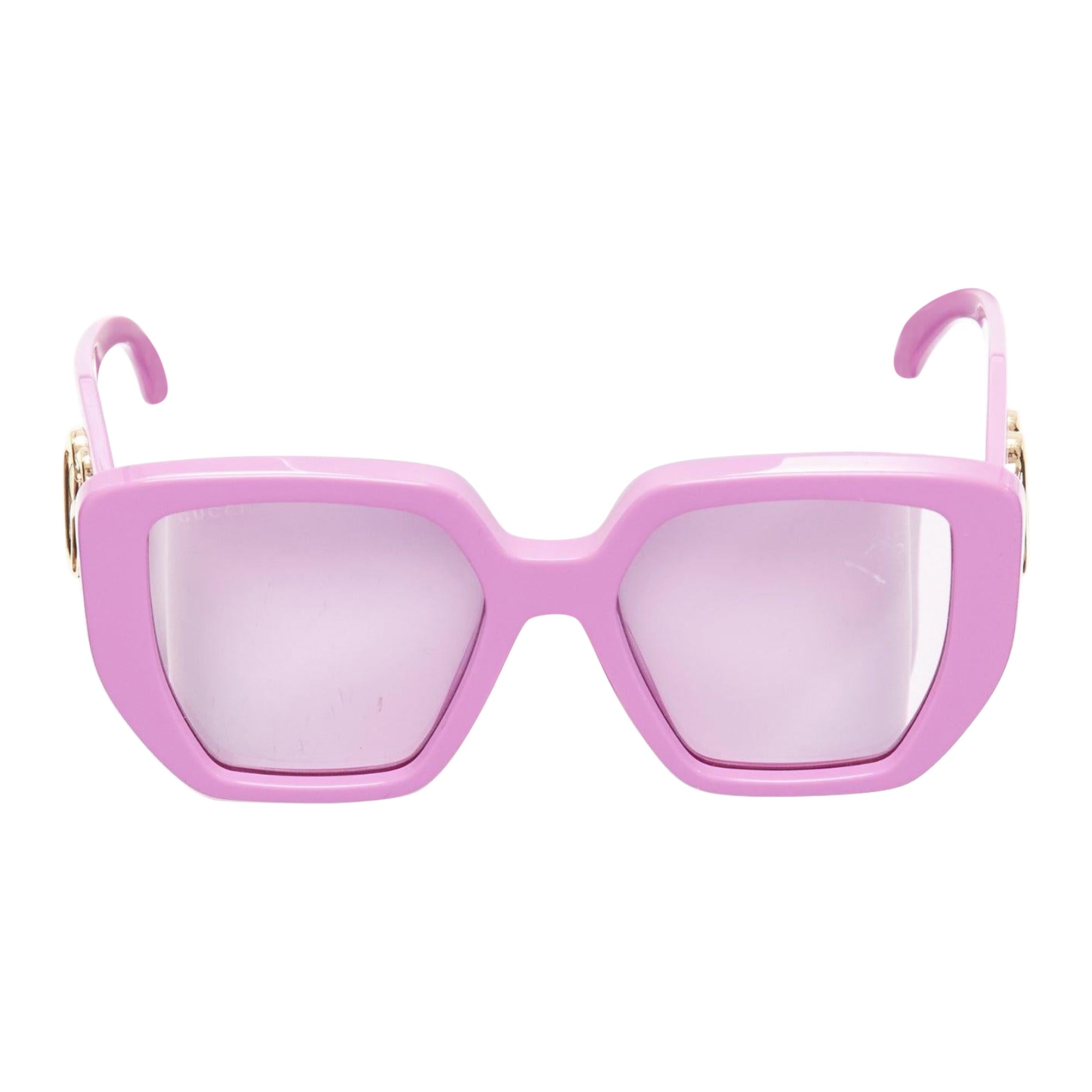 GUCCI Alessandro Michele GG0956S pink GG logo square frame oversized sunglasses For Sale