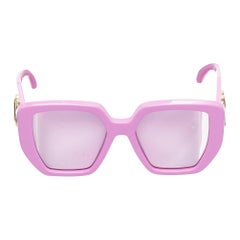 GUCCI Alessandro Michele GG0956S pink GG logo square frame oversized sunglasses