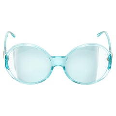 GUCCI Alessandro Michele GG0954S blue hue round frame oversized sunnies