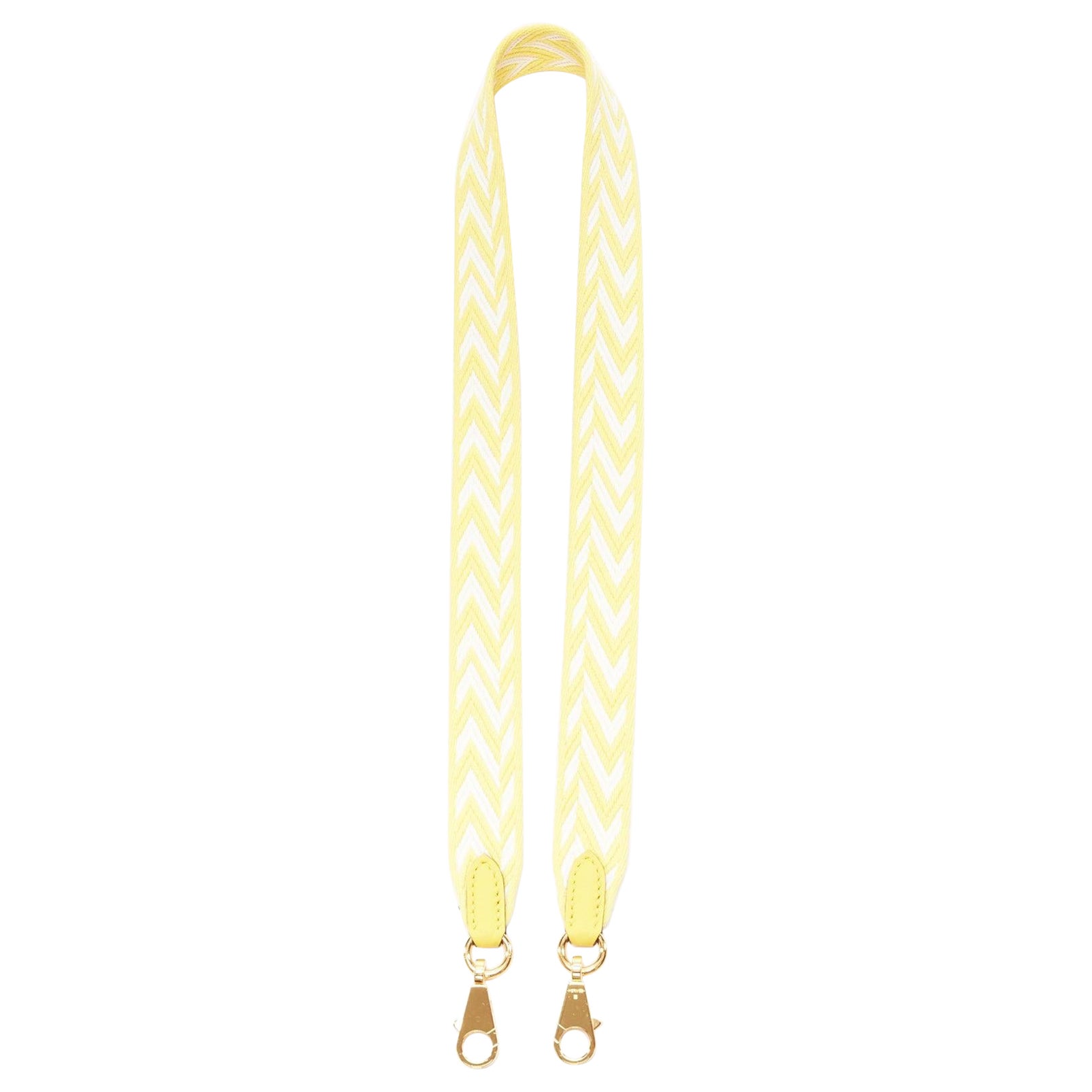 HERMES Sangle Zigzag 25 chevron stripes woven fabric gold hardware bag strap For Sale
