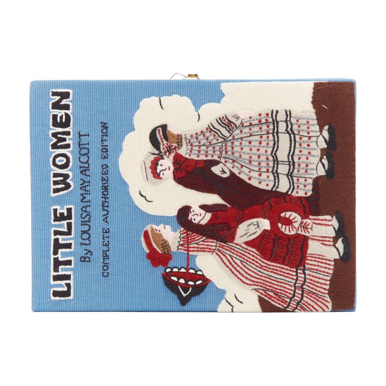 OLYMPIA LE TAN Little Women Louisa May Alcott blue book cover box clutch bag For Sale
