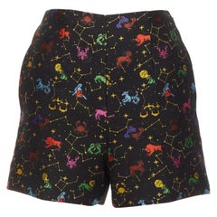 DIOR Lucky Dior short taille haute en jacquard astrologie coloré noir FR32 XXS