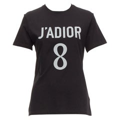 DIOR J'adior 8 schwarz logo distressed siebdruck fitted tshirt XS