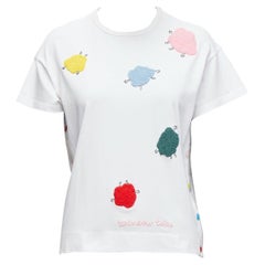 MIRA MIKATI Rainbow TRibe tshirt à manches courtes et boutons latéraux en mouton touffeté FR34 XS