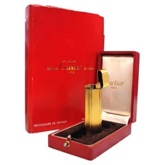 Used Cartier lighter with travel kit, gold plated, 90's - France
