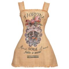 Collector's Dolce & Gabbana "Controversial Collection"  2013 Raffia Dress  NEW
