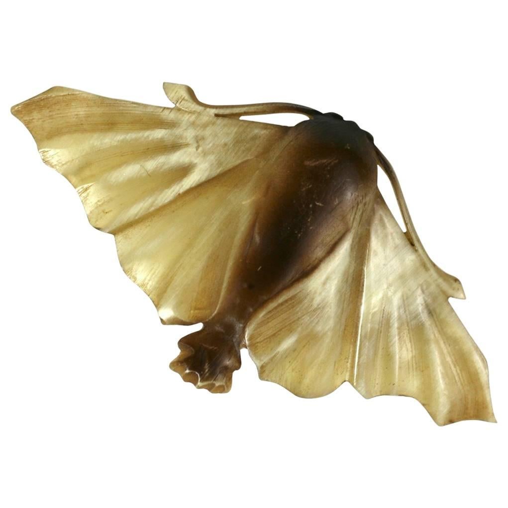 French Art Nouveau Naturalistic Papillon De Nuit Brooch  Brooch For Sale