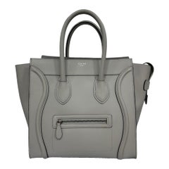 Borsa A Mano Cèline Luggage Medium Grigio Tortora