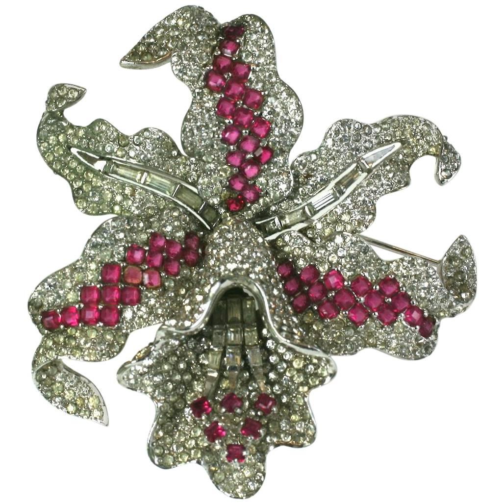 Extraordinary Marcel Boucher Early Orchid Brooch For Sale