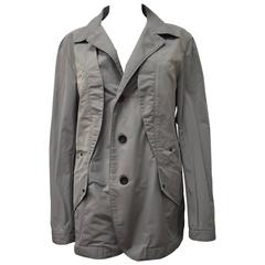 Issey Miyake Grey reflective nylon jacket